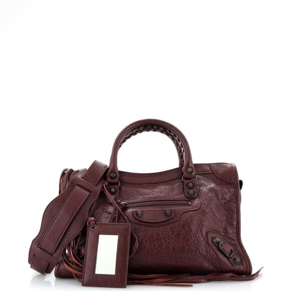 Balenciaga City Classic Studs Bag Leather Small Red - Picture 3 of 11